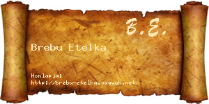 Brebu Etelka névjegykártya